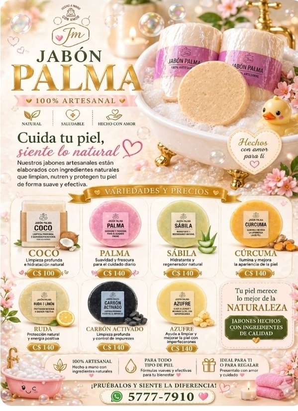 Jabones Artesanales, esencias de alta calidad para el cuidado de la piel.