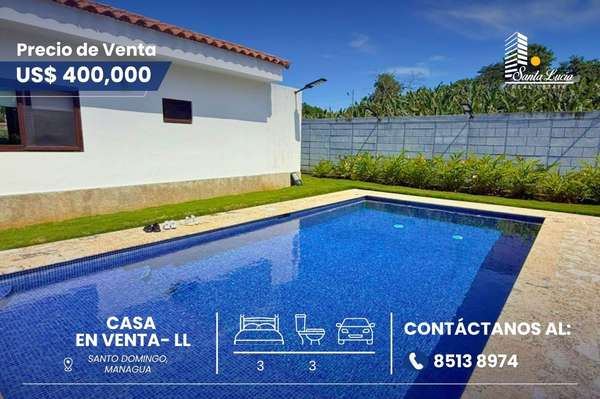  Casa Nueva con Piscina en Venta en Santo Domingo  - LL