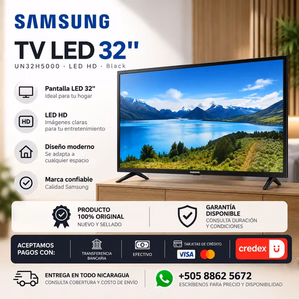 Samsung TV LED 32 Lung - 124; UN32H5000 - 124; HD - 124; New with Guarantee