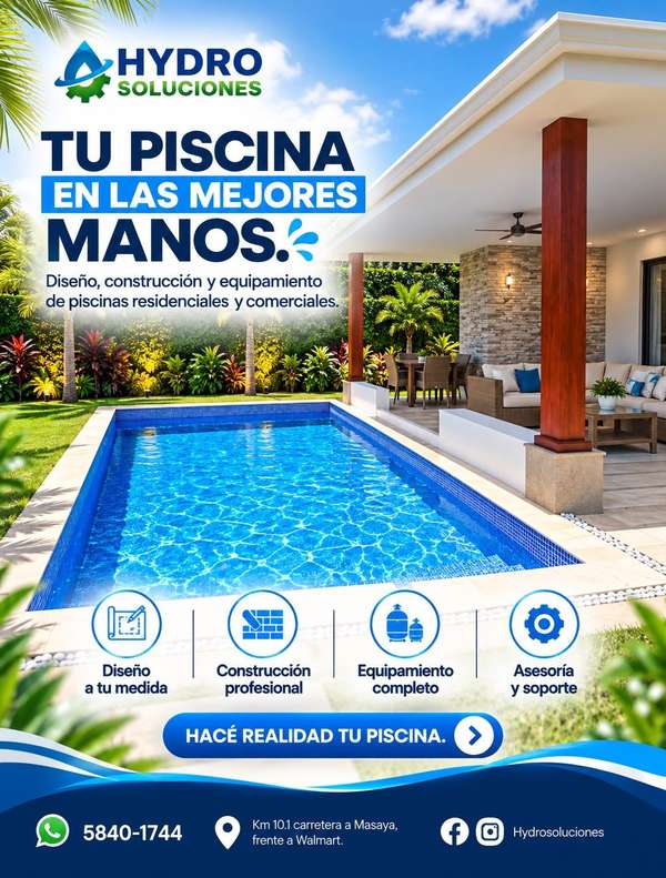 Construcción, equipamiento y mantenimiento de piscina 