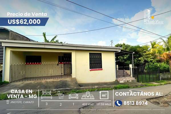  Casa en Venta en Jinotepe - MG