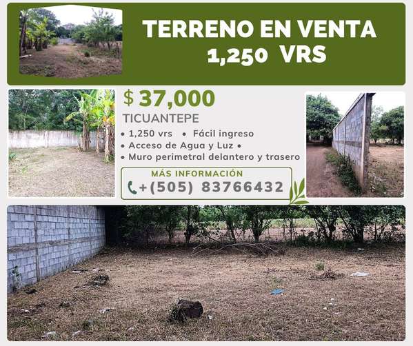EM -Venta de Terreno en km 16 Carretera a Ticuantepe