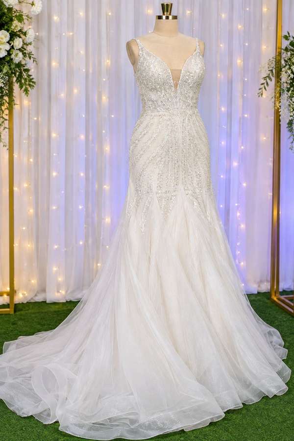 Vestido de novia, color blanco. Velo aparte. Puede preguntar por las almohadas.