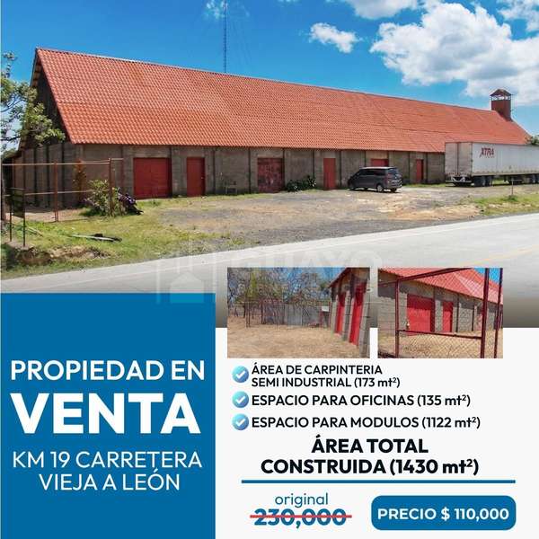 Attractive Warehouse for sale in Carretera Vieja a Leon, Managua