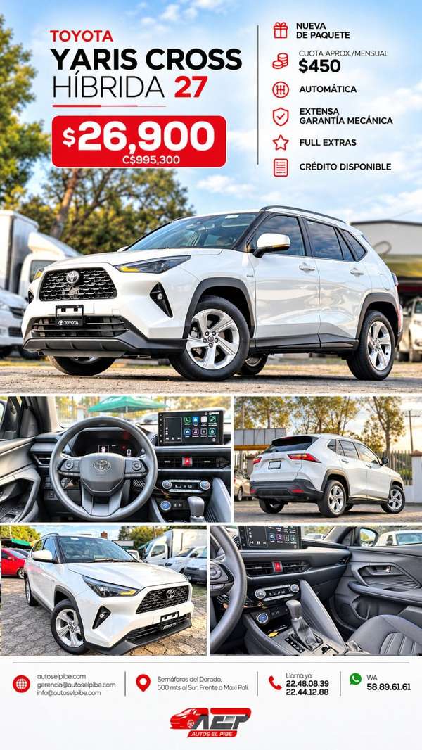 YARIS CROSS 2027 ATM NUEVA DE PAQUETE HIBRIDA 