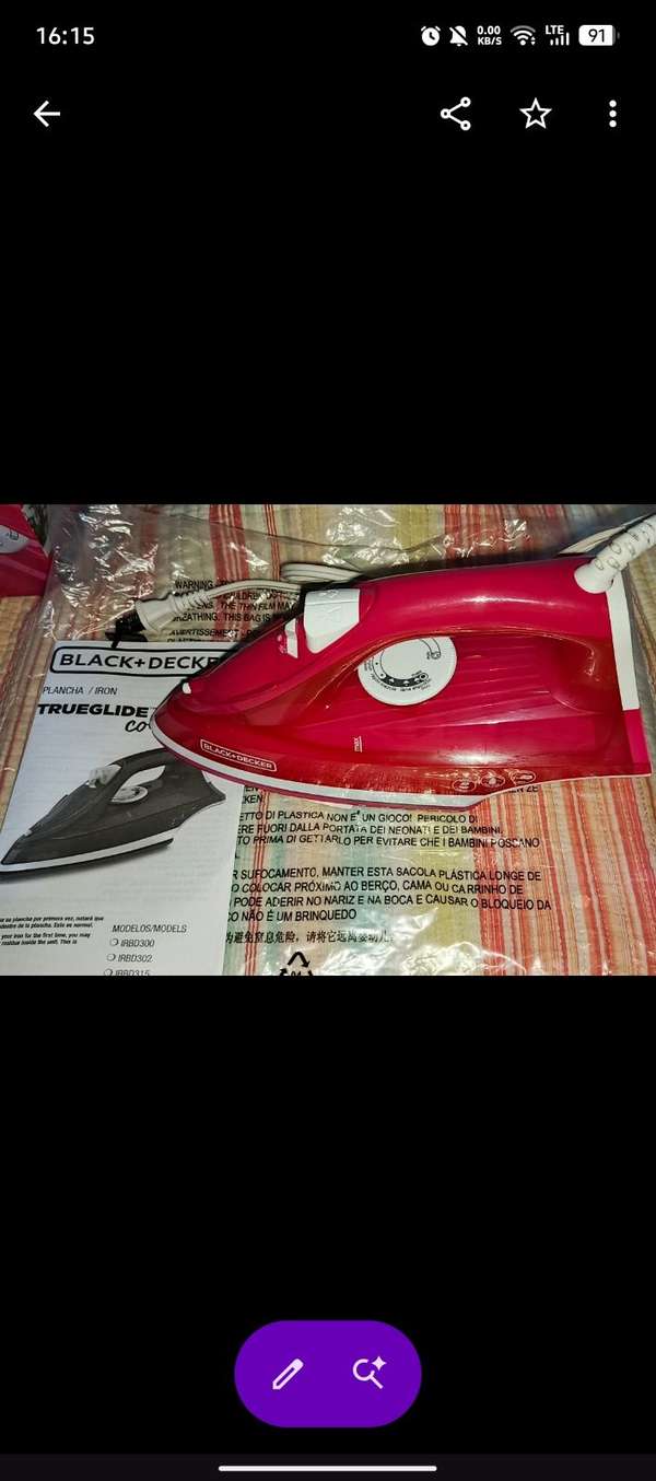 S/V: Plancha Nueva Black + Decker.