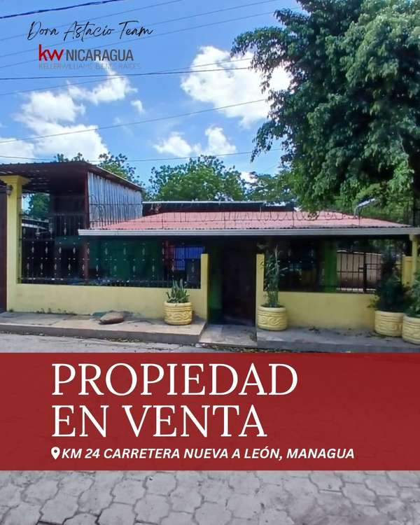 ¡En venta! Amplia casa en km. 24 Carretera nueva a León - Mateare, Managua.