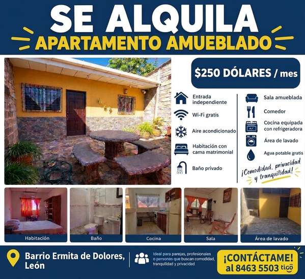 Apartamento completamente amueblado