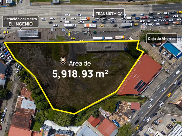Terreno en Betania, Frente a la estación de Metro el Ingenio de 5,918.93m2