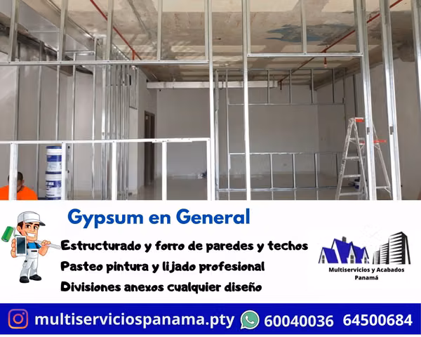 GYPSUM FACHADAS DIVISIONES CIELOS RASOS
