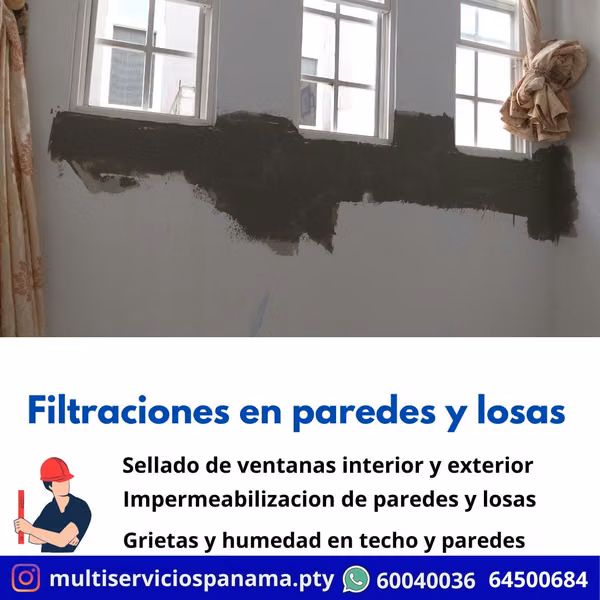 GRIETAS HUMEDAD FILTRACIONES EN PAREDES Y LOSAS