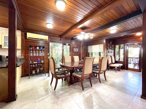 Amazing exotic-wood house 30 minutes from the city, now $299,000. ID 17970