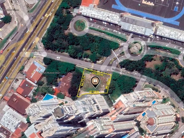 Se vende Terreno en el Cangrejo de 1,374m2