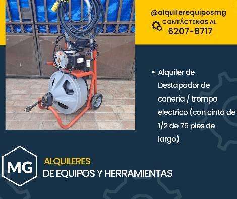 Alquiler de Destapador de Cañeria / Trompo electrico