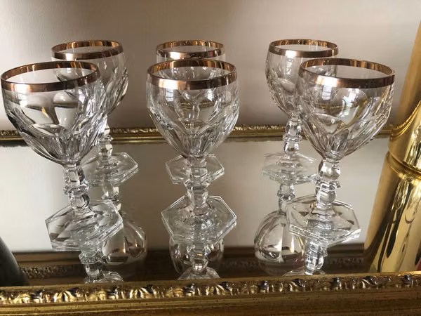 SALE!!!! COPAS!!!! Cristal italiano,  bañadas en Plata y otras.