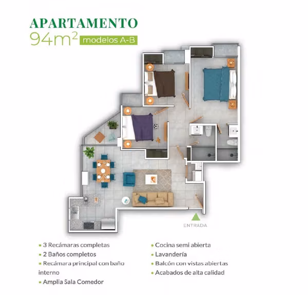 CONDADO DEL REY 3 recamaras 94m2 a 128m2 Entrega Inmediata