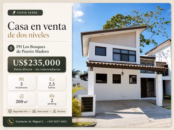 HERMOSAS CASAS COSTA VERDE A LA VENTA - OFERTA 235k SIN INTERMEDIARIOS