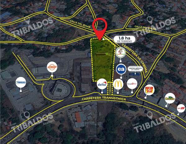 Commercial Land in La Cabima next to McDonald's