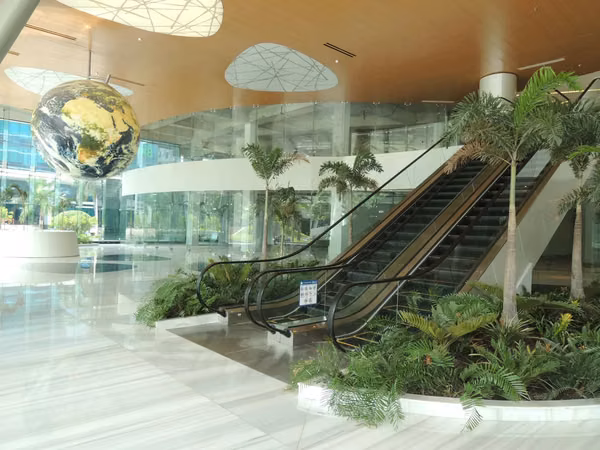 OFICINA vista Mar/ciudad Costa Este ALQUILER/VENTA en gris Financial Park 1000mts2