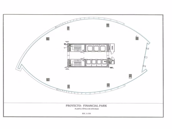 OFICINA vista Mar/ciudad Costa Este ALQUILER/VENTA en gris Financial Park 1000mts2