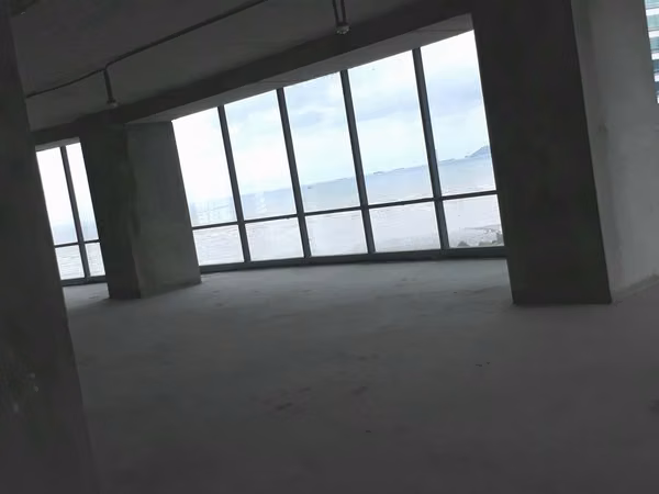 OFICINA vista Mar/ciudad Costa Este ALQUILER/VENTA en gris Financial Park 1000mts2