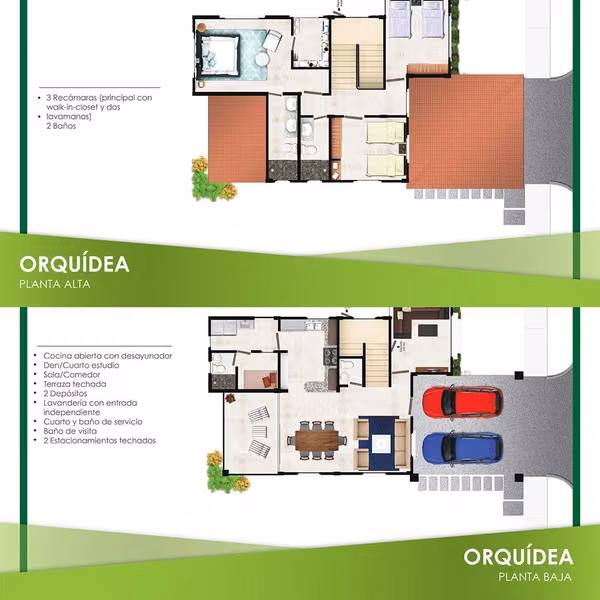 Casa de 2 niveles en PH EcoGardens – Modelo Orquídea