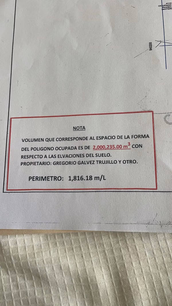 Venta Proyecto Cantera 10 Hectareas de Arena Continental