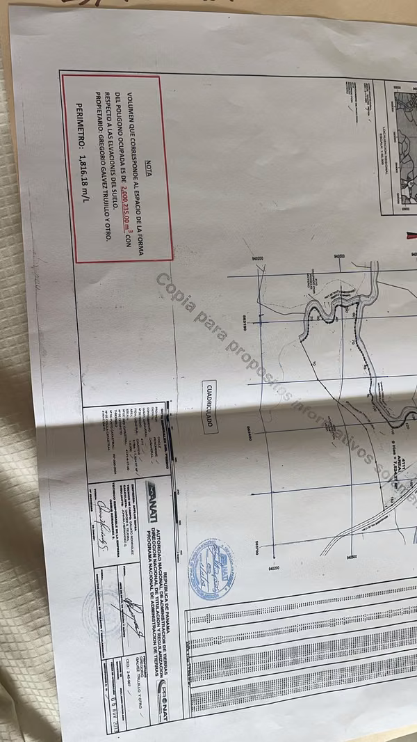 Venta Proyecto Cantera 10 Hectareas de Arena Continental