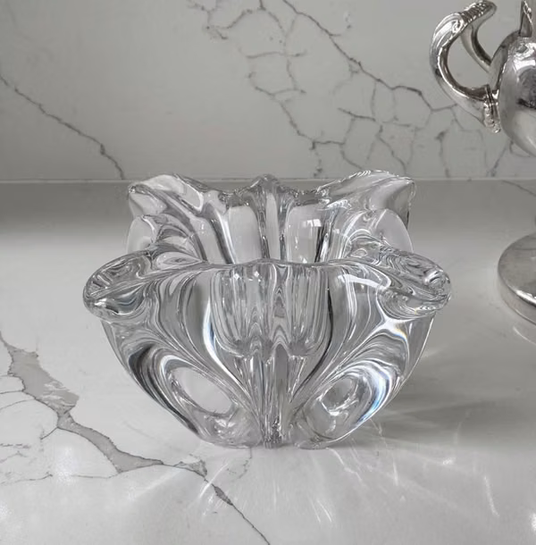 Baccarat Crystal Ashtray – Sculptural Clear Crystal