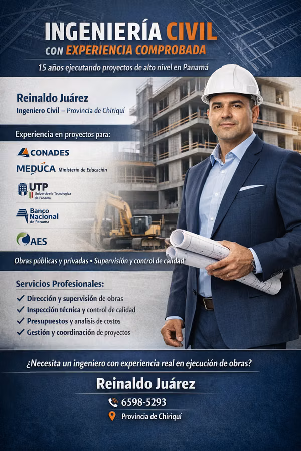 Ingeniero civil para Residente de obra