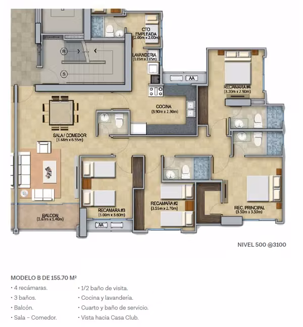 CONDADO DEL REY 3 y 4 Recamaras 156m2 y 189m2 LOFT