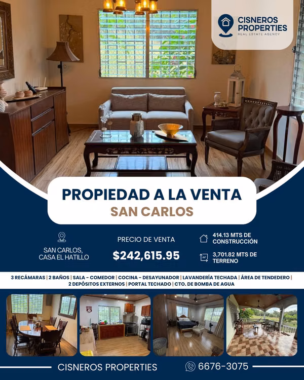 PROPIEDAD EN VENTA CASA DE CAMPO - LAS UVAS DE SAN CARLOS