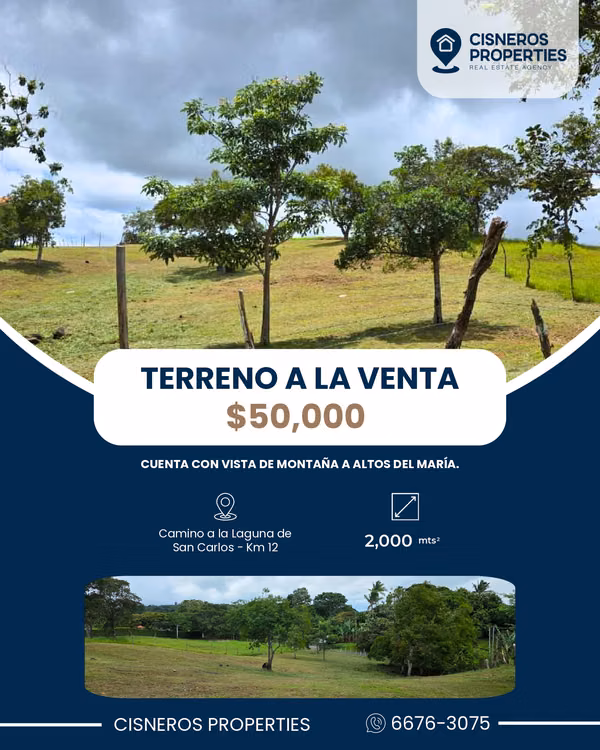 TERRENO EN VENTA LA LAGUNA DE SAN CARLOS