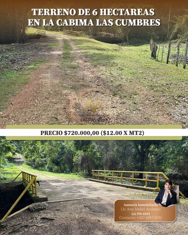 6 HECTAREAS EN LA CABIMA en las cumbres  ENTRANDO POR SUPER 99