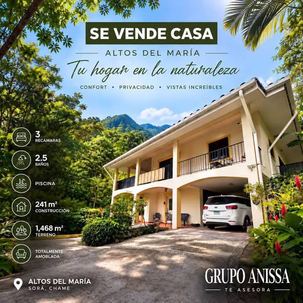 Oportunidad! Se Vende Hermosa Casa con Piscina en Altos del Maria