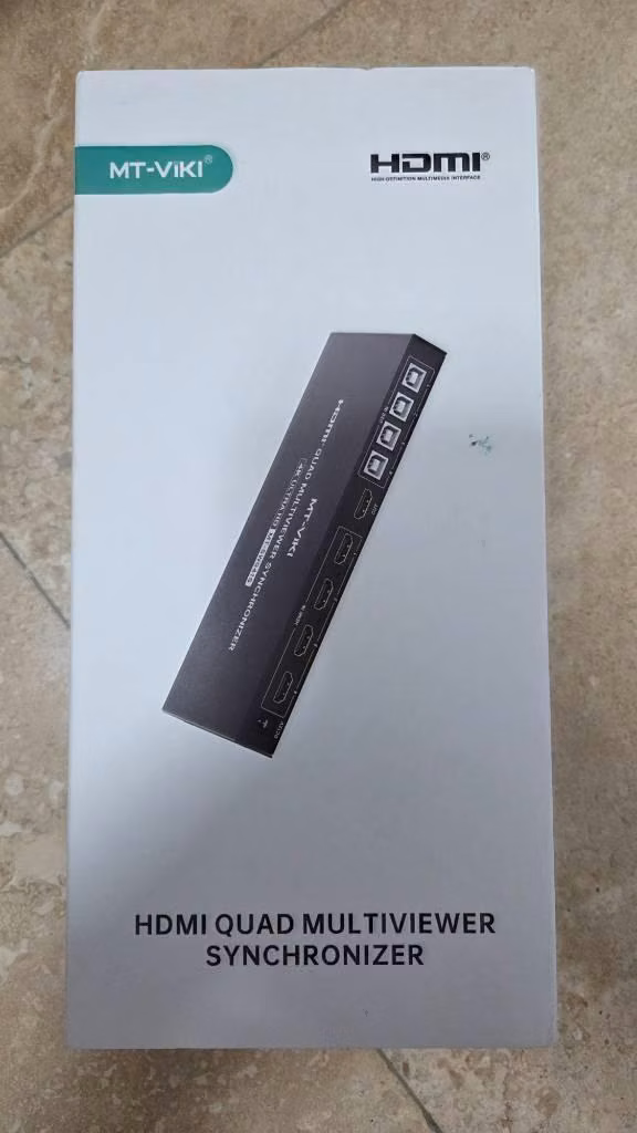 HDMI switch 4K 4 in 1 + Multiview + KVM (as new)
