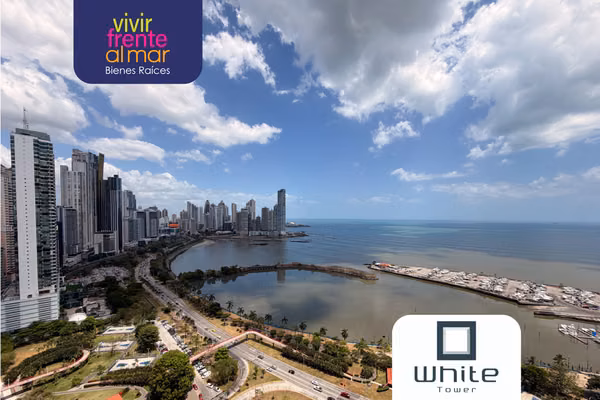 Increíble vista al mar sobre Av Balboa - PH White Tower - 119 m2