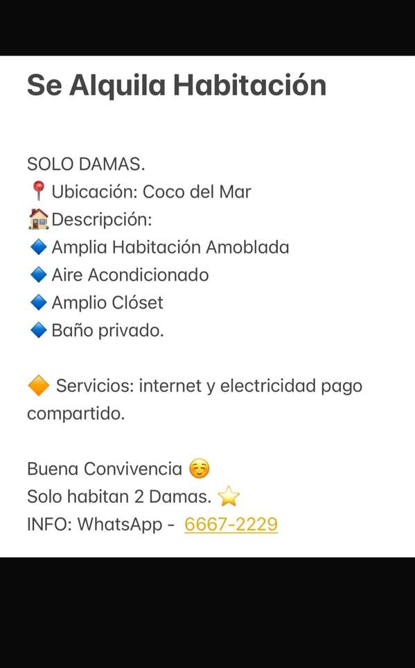 CUARTO PARA DAMA