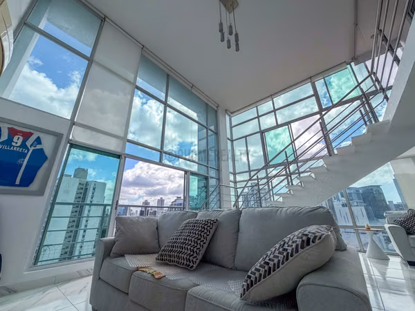 Loft-style apartment for sale in Vía Argentina Panama – 120 m², double-height ceilings