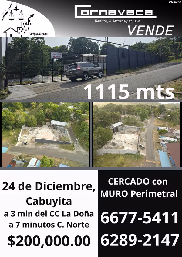 VENDO TERRENO  CABUYITA 24 DE DICIEMBRE