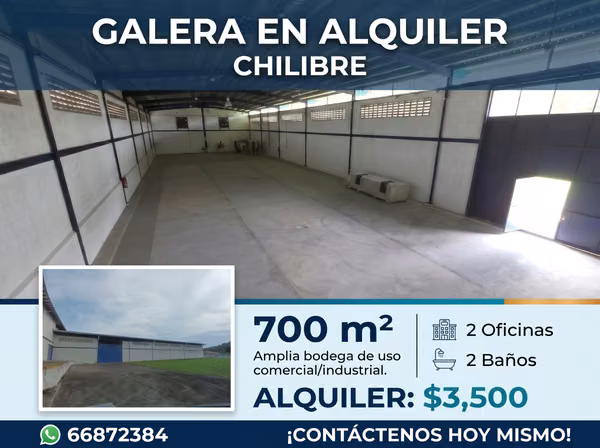 Warehouse for Rent – Chilibre | 700 m² | Ready to Operate