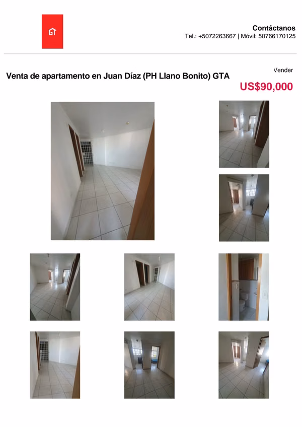 Apartment for sale in Juan Díaz (PH Llano Bonito) GTA