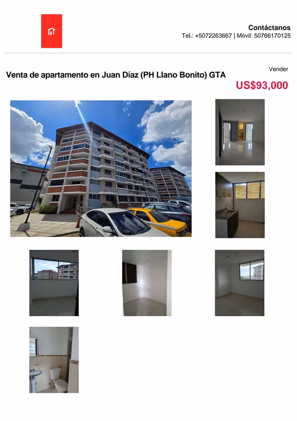 Apartment for sale in Juan Díaz (PH Llano Bonito) GTA