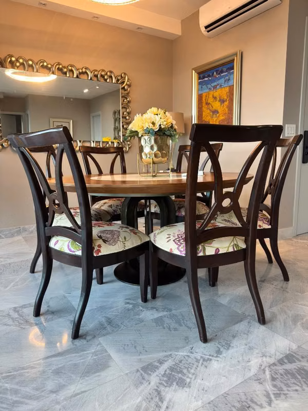 Set of 6 Solid Wood Dining Chairs | Excellent Condition