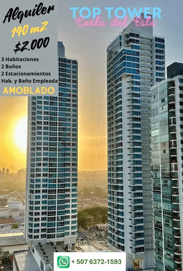 Rent apartment PH Top Tower - Costa del Este