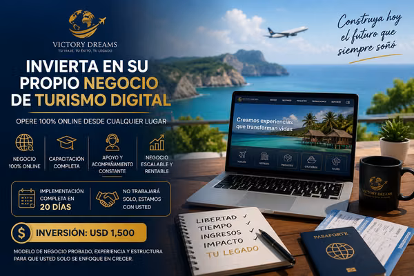 Franquicia Digital Victory Dreams | Negocio de Turismo 100% Online