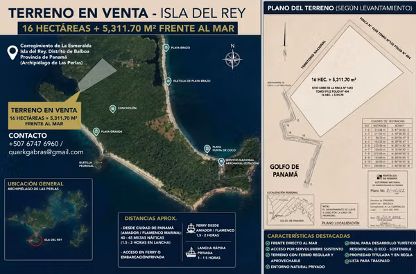 16.5 Titled Hectares Facing the Sea | King's Island | Natural Cove