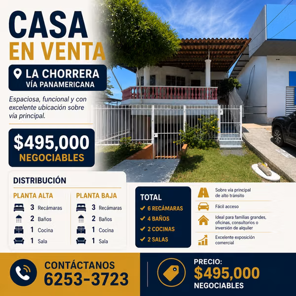 HOUSE FOR SALE – PAN-AMERICAN HIGHWAY, LA CHORRERA
