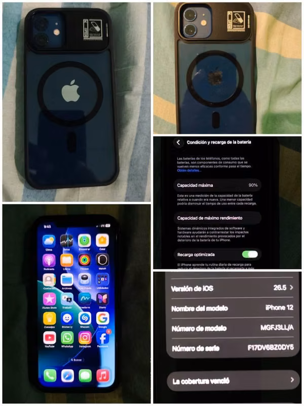 Se vende iPhone 12  256gb almacenamiento