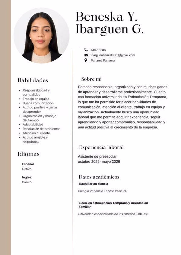 Busco empleo, Disponible para cualquier oportunidad laboral.